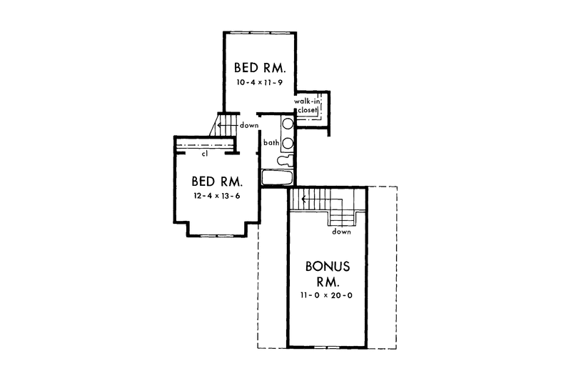 House Design - Floor Plan - Upper Floor for Traditional House Plan #929-110 - 3 bed, 2.5 bath