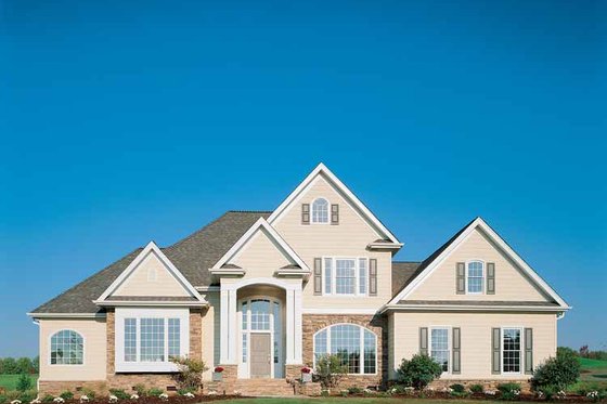 Exterior - Front Elevation 5 for European House Plan #929-322 - 3 bed, 2.5 bath