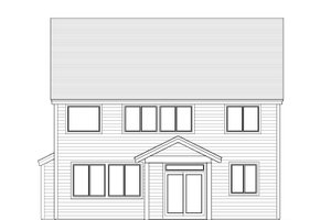 Exterior - Rear Elevation for Craftsman House Plan #53-455 - 4 bed, 2.5 bath
