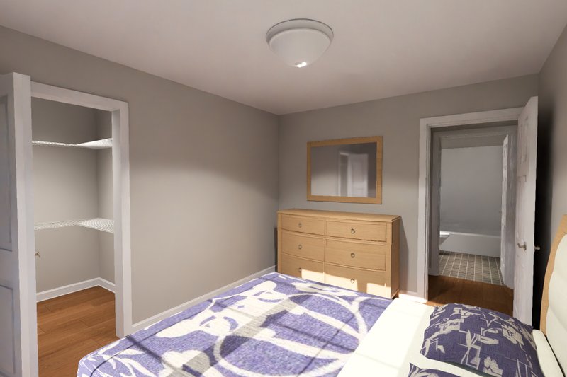 House Blueprint - Interior - Master Bedroom 1 for Craftsman House Plan #513-2436 - 1 bed, 1 bath