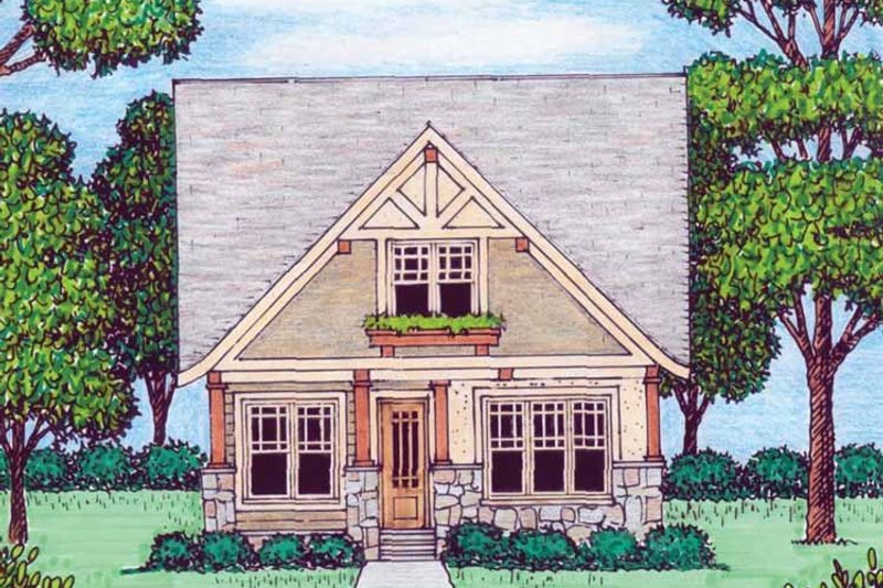 Home Plan - Exterior - Front Elevation 3 for Tudor House Plan #413-907 - 4 bed, 3.5 bath
