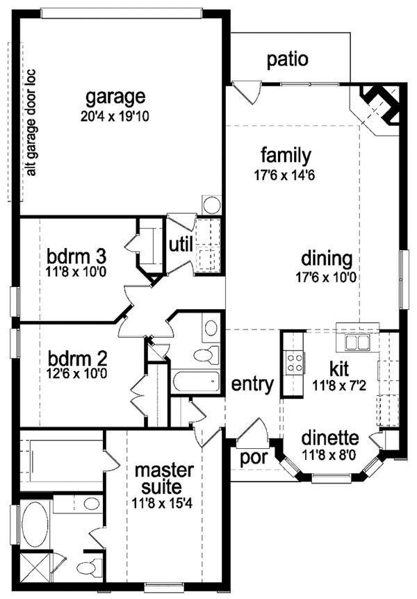 House Plan Design - Traditional Floor Plan - Main Floor Plan #84-677