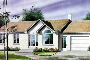 Ranch Exterior - Front Elevation Plan #25-4107