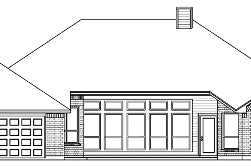House Blueprint - Exterior - Rear Elevation for Traditional House Plan #84-771 - 3 bed, 2 bath