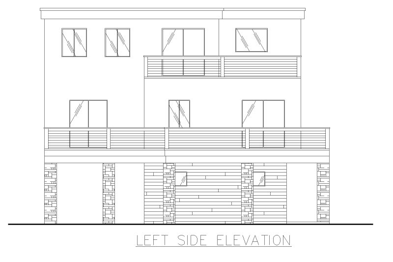 Architectural House Design - Exterior - Other Elevation for Contemporary House Plan #117-1005 - 3 bed, 3 bath