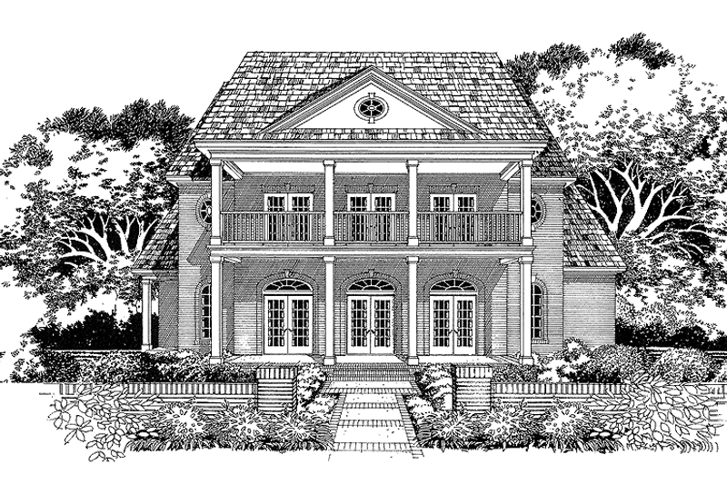 Home Plan - Exterior - Front Elevation 3 for Classical House Plan #472-229 - 4 bed, 3.5 bath