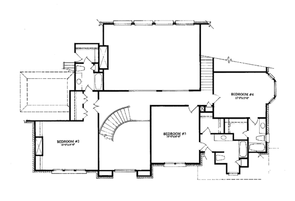 House Plan Design - European Floor Plan - Upper Floor Plan #429-139