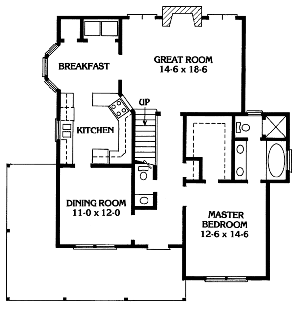 Architectural House Design - Victorian Floor Plan - Main Floor Plan #1014-10