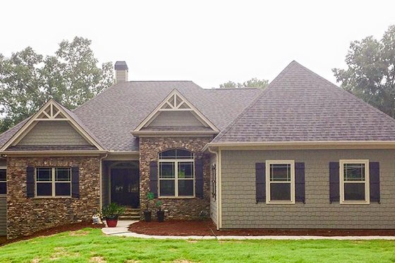 Exterior - Front Elevation 3 for Craftsman House Plan #437-75 - 3 bed, 3 bath