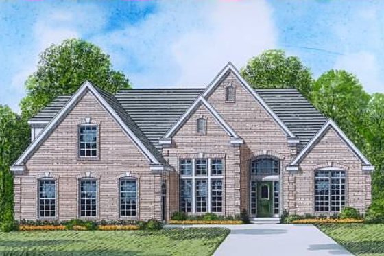 Exterior - Front Elevation for Traditional House Plan #424-11 - 3 bed, 2 bath
