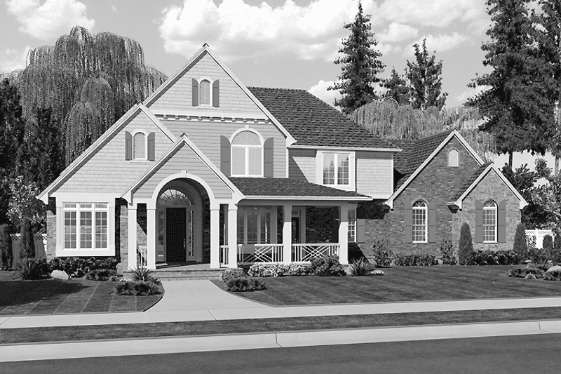 Dream House Plan - Exterior - Front Elevation 3 for Country House Plan #46-804 - 4 bed, 3.5 bath