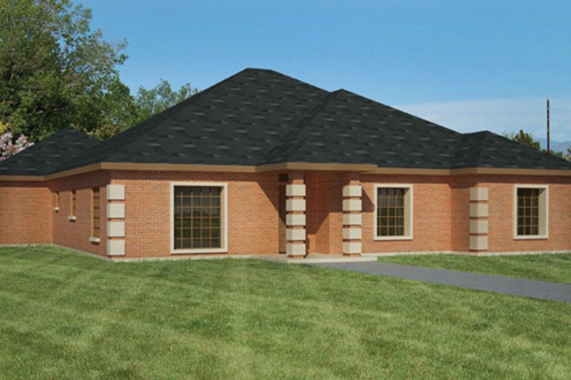 Dream House Plan - Exterior - Front Elevation 4 for Ranch House Plan #1061-22 - 3 bed, 3 bath