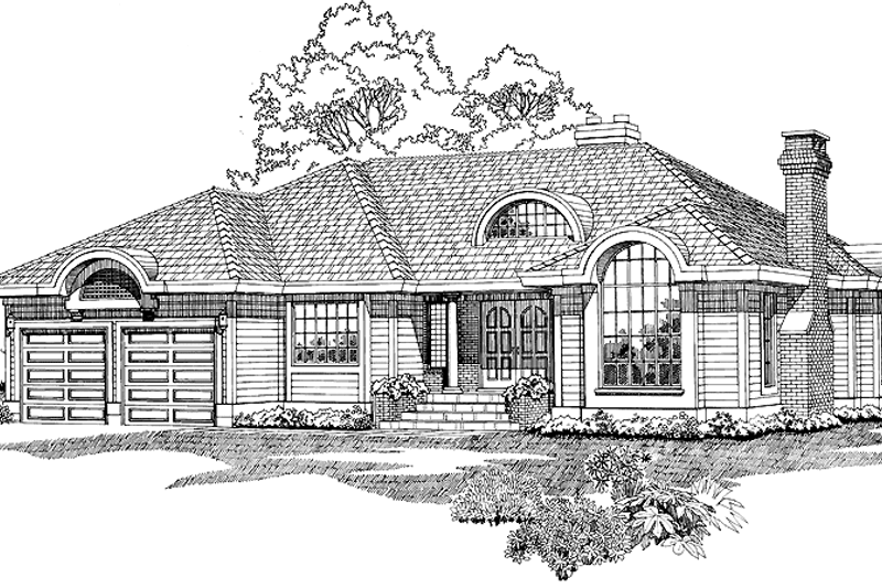 House Blueprint - Contemporary Exterior - Front Elevation Plan #47-1040