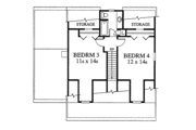Country Style House Plan - 4 Beds 2 Baths 1592 Sq/Ft Plan #1053-5 Floor 