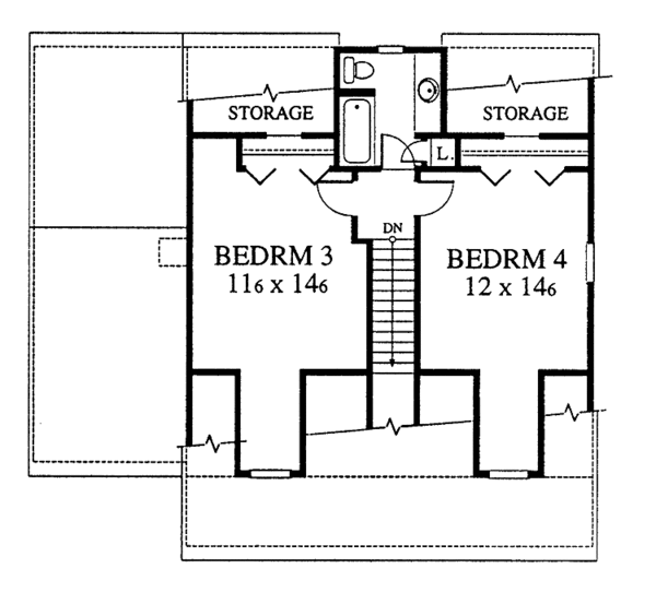 Architectural House Design - Country Floor Plan - Upper Floor Plan #1053-5