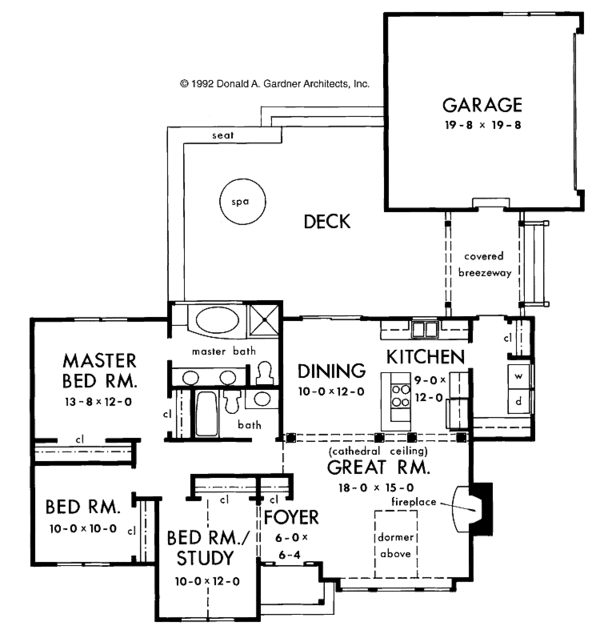House Plan Design - Ranch Floor Plan - Main Floor Plan #929-114