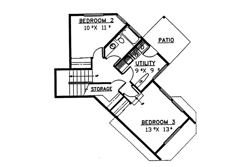 Architectural House Design - Floor Plan - Lower Floor for Country House Plan #60-801 - 3 bed, 2.5 bath