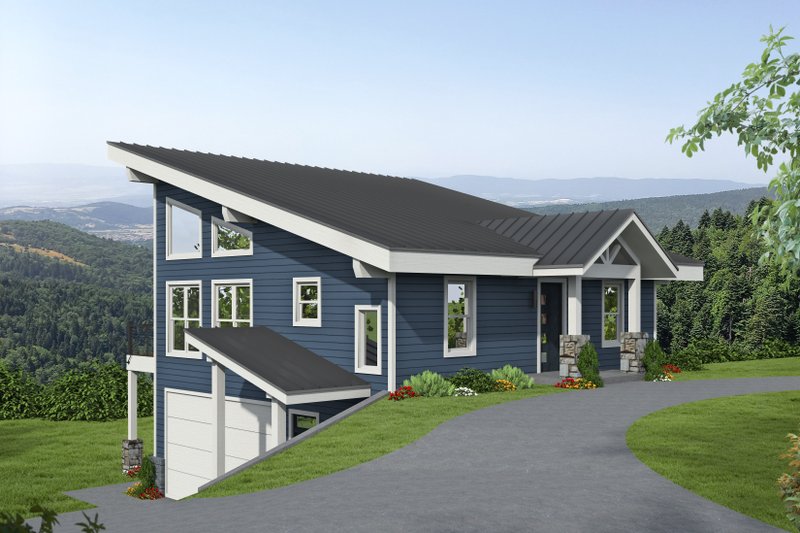 Architectural House Design - Exterior - Rear Elevation for Contemporary House Plan #932-472 - 2 bed, 2 bath