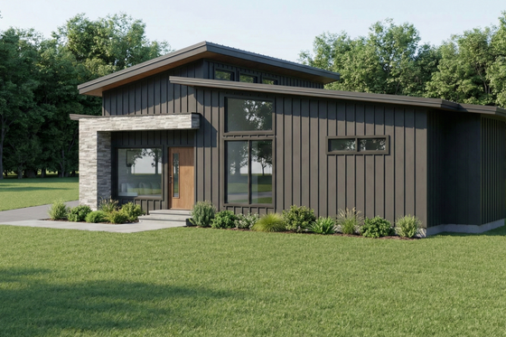 Exterior - Other Elevation for Modern House Plan #923-451 - 3 bed, 2 bath