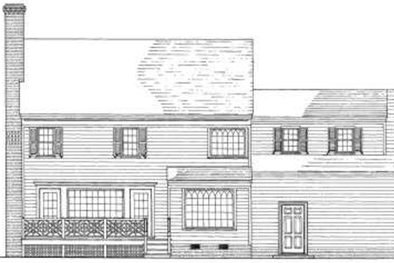 Home Plan - Exterior - Rear Elevation for Colonial House Plan #137-183 - 3 bed, 2 bath