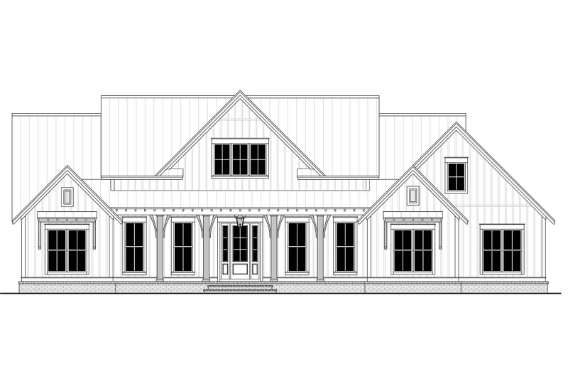 Architectural House Design - Exterior - Front Elevation 4 for Farmhouse House Plan #430-204 - 3 bed, 2.5 bath