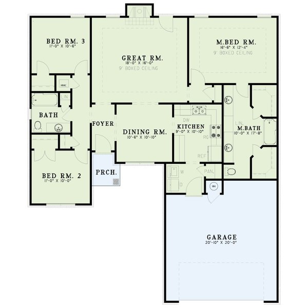 Home Plan - European Floor Plan - Main Floor Plan #17-3112
