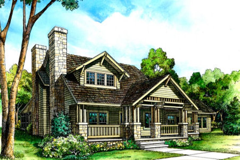 Bungalow Style House Plan - 3 Beds 2.5 Baths 2928 Sq/Ft Plan #140-140