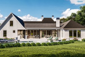 Exterior - Rear Elevation for Traditional House Plan #406-9664 - 4 bed, 3 bath