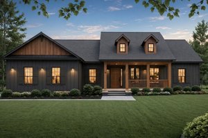 House Design - Exterior - Front Elevation for Farmhouse House Plan #21-663 - 3 bed, 2 bath