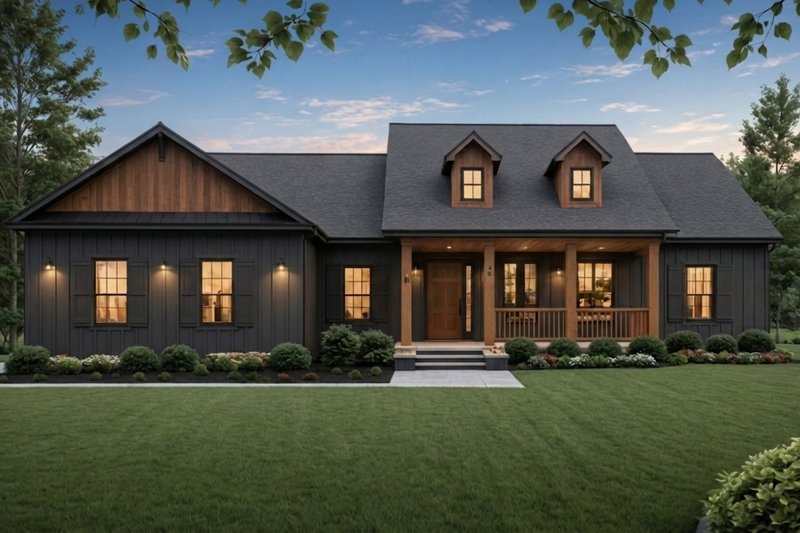 House Design - Exterior - Front Elevation 2 for Farmhouse House Plan #21-663 - 3 bed, 2 bath
