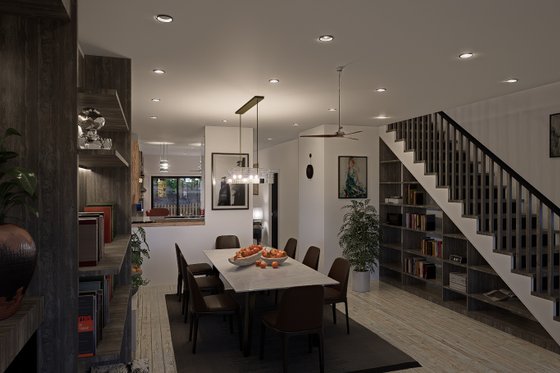 Interior - Dining Room for Cottage House Plan #1101-5 - 3 bed, 2.5 bath