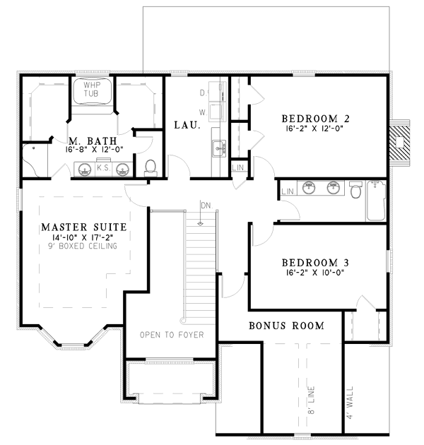 European Floor Plan - Upper Floor Plan #17-542