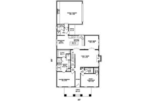 Floor Plan - Main Floor for Bungalow House Plan #81-955 - 4 bed, 4 bath