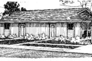 Ranch Exterior - Front Elevation Plan #303-144