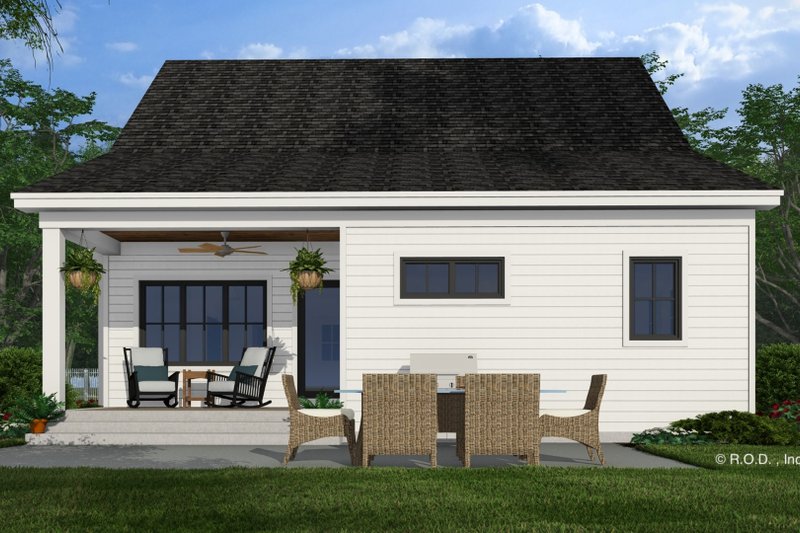 House Blueprint - Exterior - Rear Elevation 1 for Farmhouse House Plan #51-1291 - 4 bed, 4 bath
