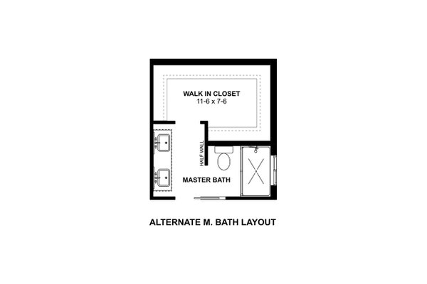 House Blueprint - Floor Plan - Other Floor 1 for Barndominium House Plan #126-305 - 2 bed, 2 bath