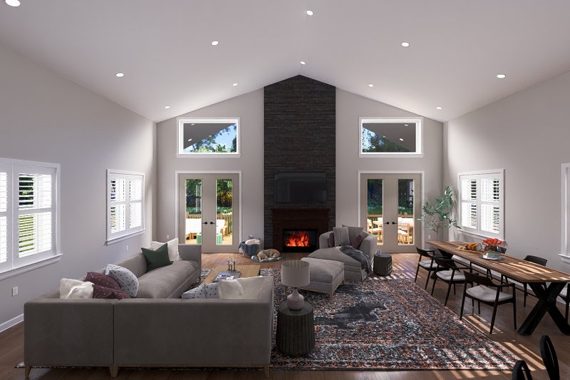 Dream House Plan - Interior - Family Room 1 for Cabin House Plan #1060-355 - 2 bed, 2 bath