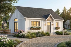 House Plan Design - Exterior - Front Elevation for Cottage House Plan #23-113 - 1 bed, 1 bath