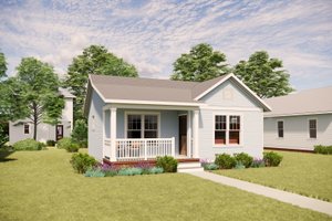 House Design - Exterior - Front Elevation for Bungalow House Plan #936-61 - 1 bed, 1 bath