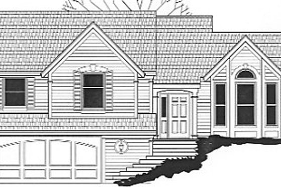 Exterior - Front Elevation for Traditional House Plan #67-703 - 4 bed, 3 bath