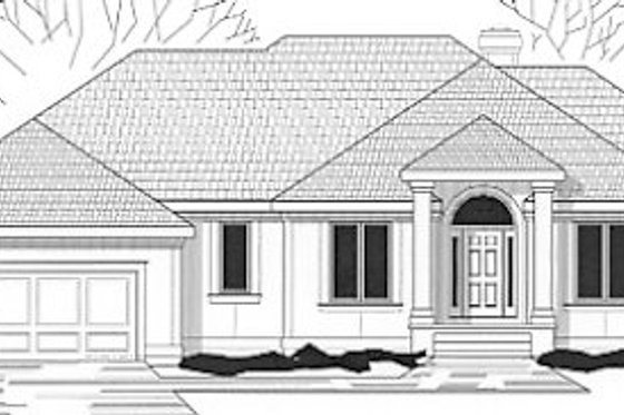 Exterior - Front Elevation for Traditional House Plan #67-249 - 3 bed, 3 bath