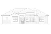 Ranch Style House Plan - 4 Beds 2.5 Baths 2462 Sq/Ft Plan #1108-15 Exterior 