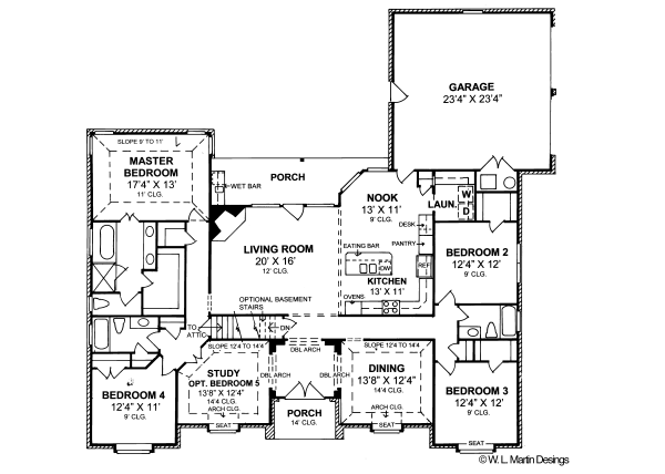 Dream House Plan - Traditional Floor Plan - Main Floor Plan #20-364