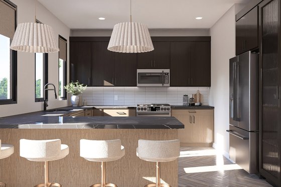 Interior - Kitchen for Modern House Plan #455-733 - 3 bed, 2.5 bath