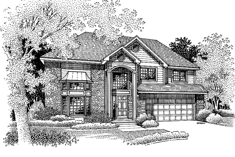 Dream House Plan - Exterior - Front Elevation 3 for Traditional House Plan #320-544 - 3 bed, 2.5 bath