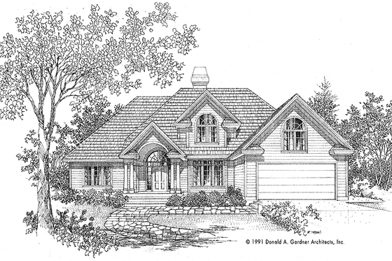 Exterior - Front Elevation 4 for Traditional House Plan #929-110 - 3 bed, 2.5 bath