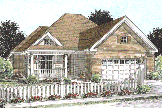 Exterior - Other Elevation for Traditional House Plan #20-1597 - 2 bed, 2 bath