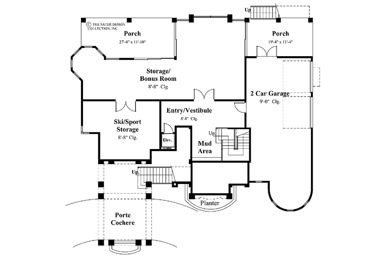 Home Plan - Floor Plan - Lower Floor for Country House Plan #930-136 - 3 bed, 4.5 bath
