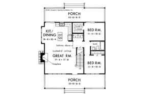 Floor Plan - Main Floor for Country House Plan #929-112 - 3 bed, 2 bath