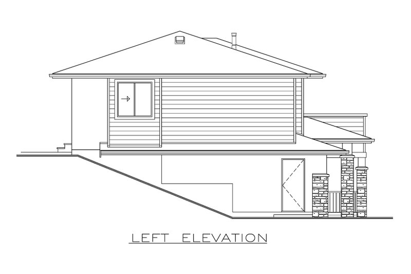 Dream House Plan - Exterior - Other Elevation for Prairie House Plan #1100-143 - 4 bed, 2 bath